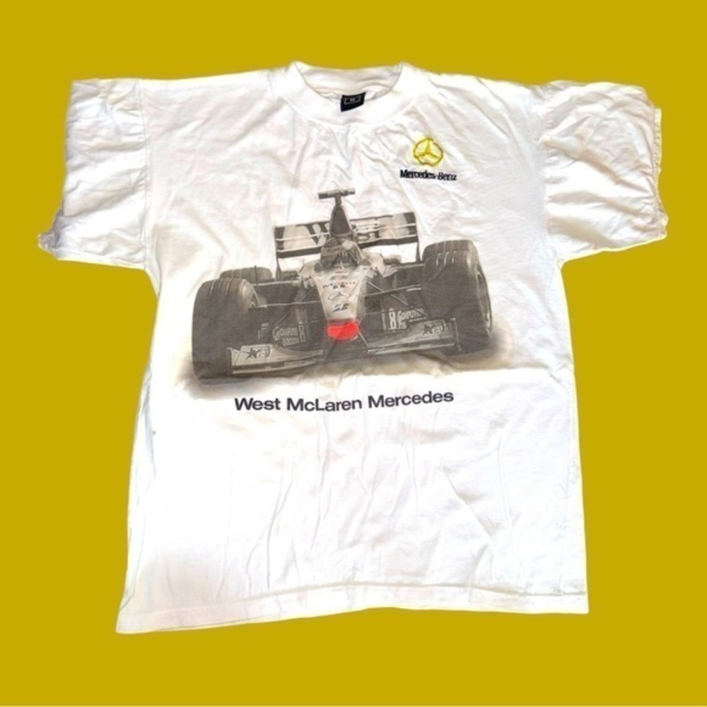 West McLaren Mercedes Benz Tee T Shirt 1990s Vintage Medium - Unbranded.